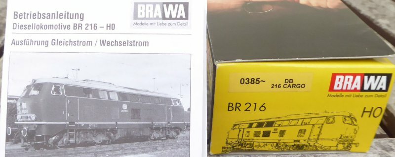Brawa 0385 H0 Diesel Br 216 102-4 DB Cargo Epoch 5/6, 3-Leiter AC Digital