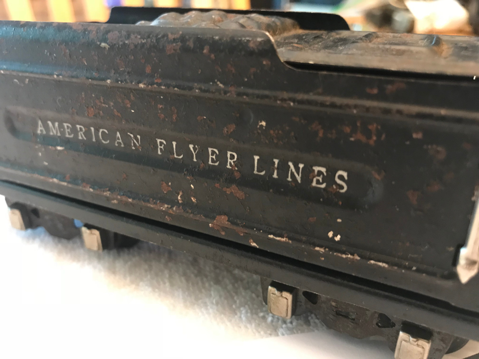 American Flyer Lines O Train 8 Wheel Black Coal Tender w/SILVER accents Lot J