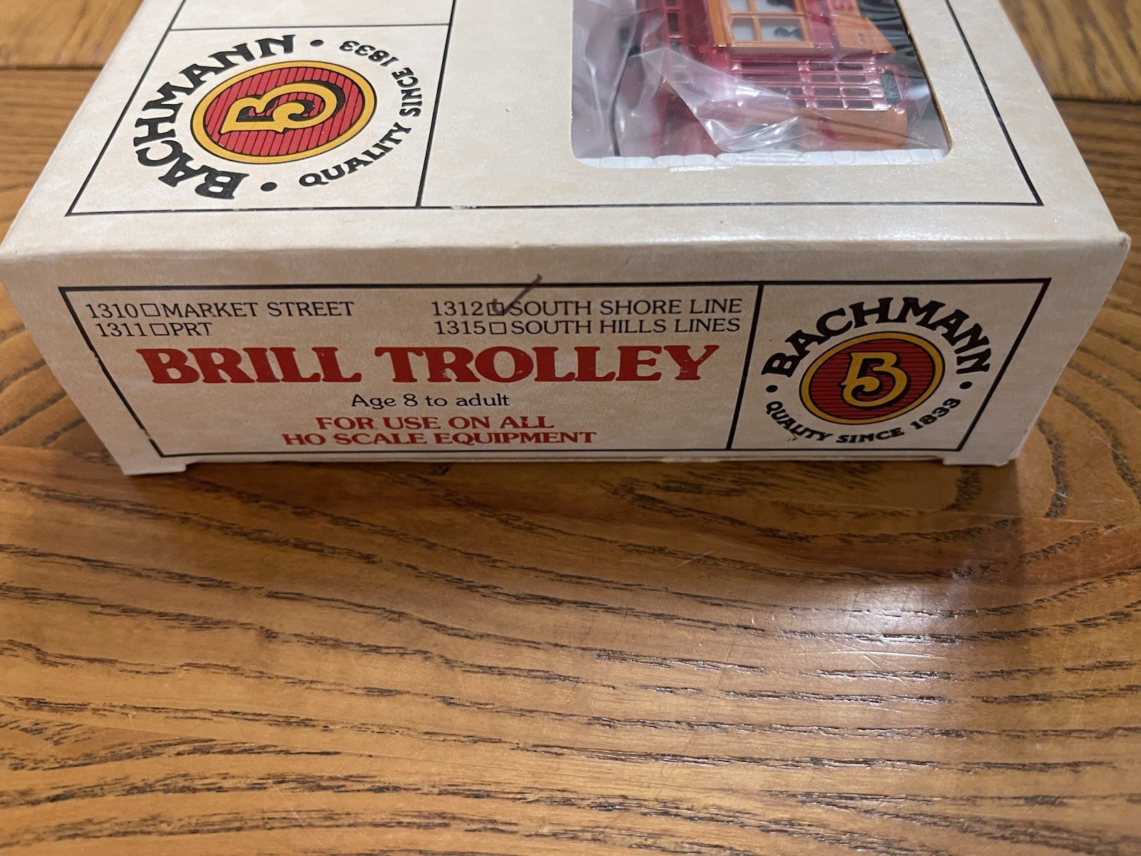BACHMANN 1312 South Shore Line Brill Trolley w Lights HO Scale NIB Free Ship