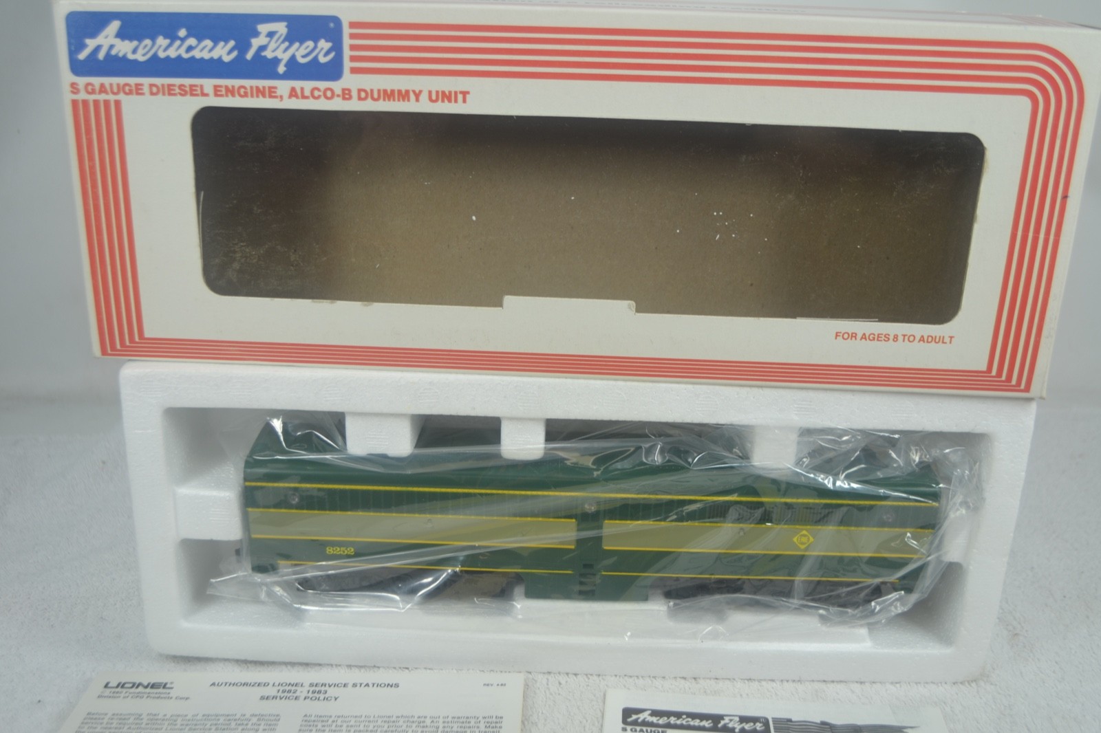 AMERICAN FLYER 4-8252 ERIE ALCO B UNIT, WITH HORN, MINT-BOXED, S GAUGE