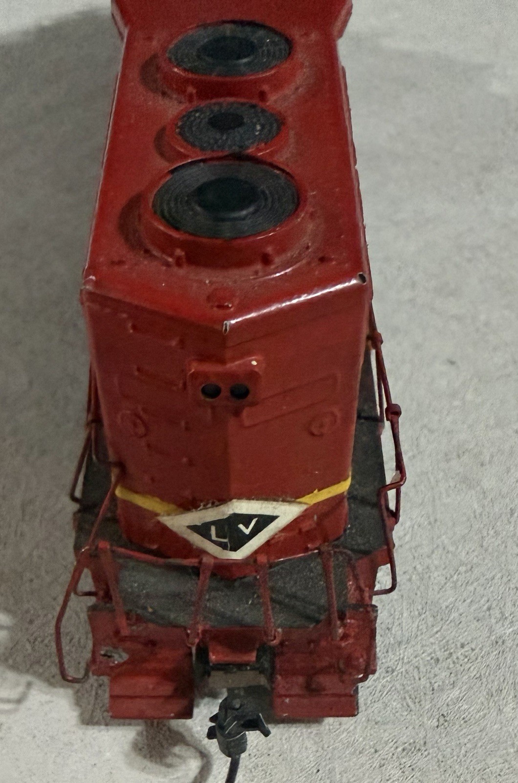 Vintage Lehigh Valley Railroad #318 Red Model Train Electric Engine
