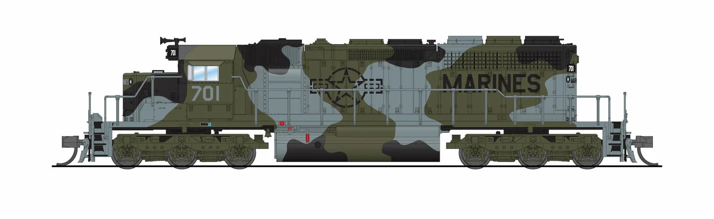 BROADWAY LIMITED N GAUGE EMD SD40-2 DC/DCC READY USMC FANTASY PN 9495
