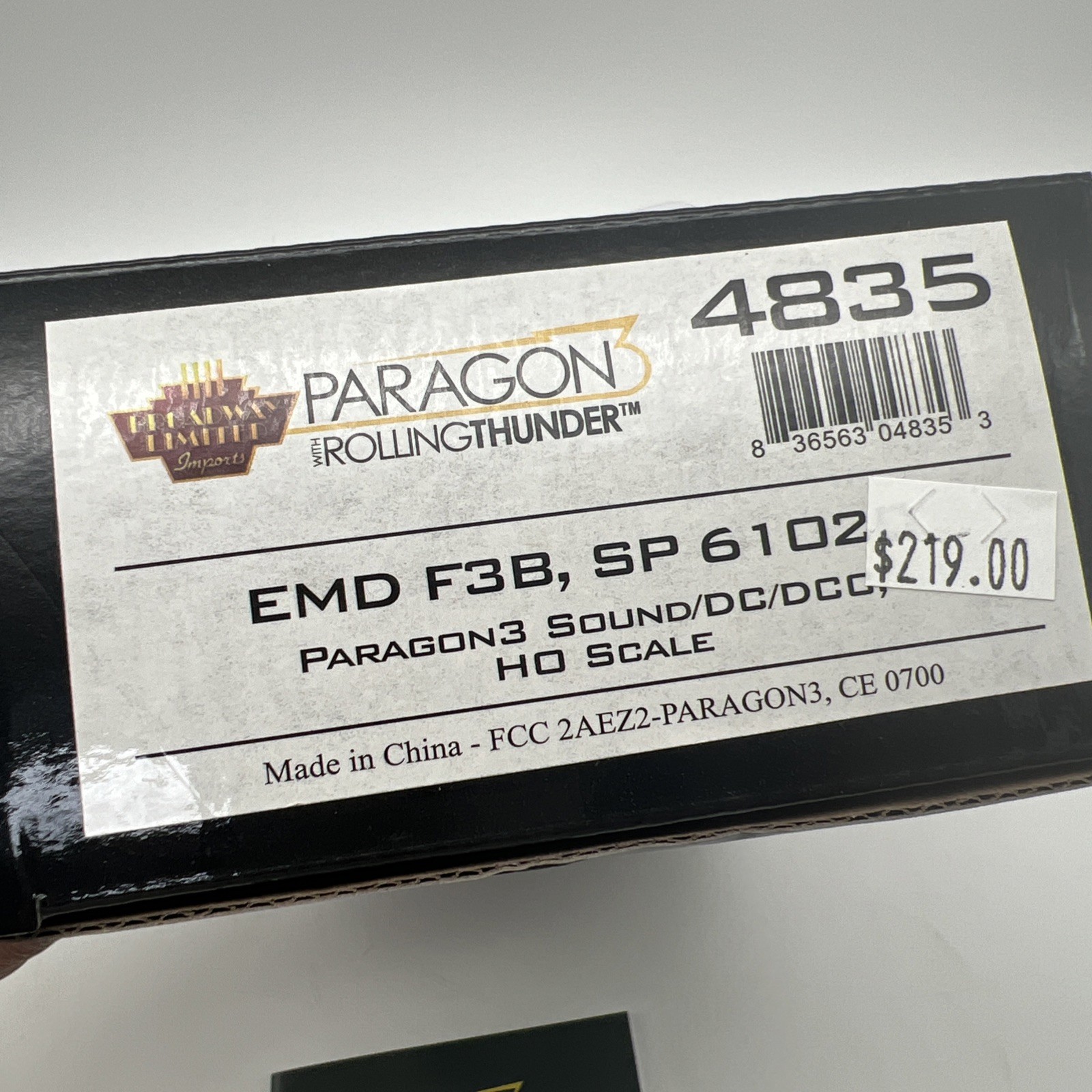 Paragon Deisel Locomotive EMD F3B Sp 6102 #4835 NIB