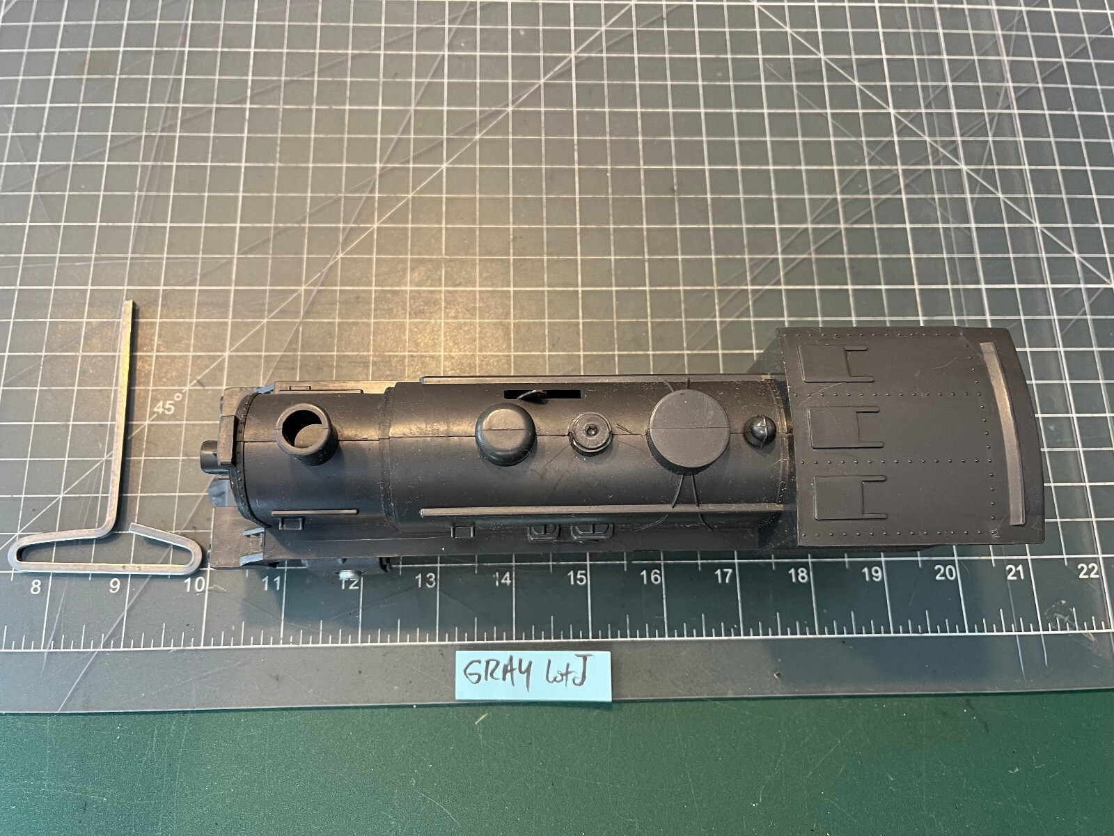 Marx O Train SCARCE GUNMETAL GRAY Clockwork Windup Locomotive Engine RUNS Lot J