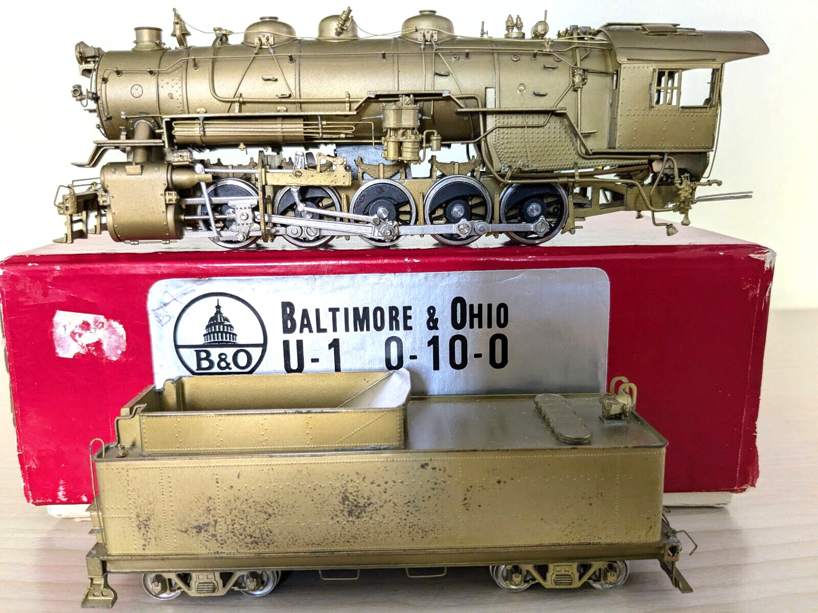 WESTSIDE SAMHONGSA BRASS “B&O U-1 0-10-0” HO **BACKHEAD **CAN MOTOR **RUNS G@@D!
