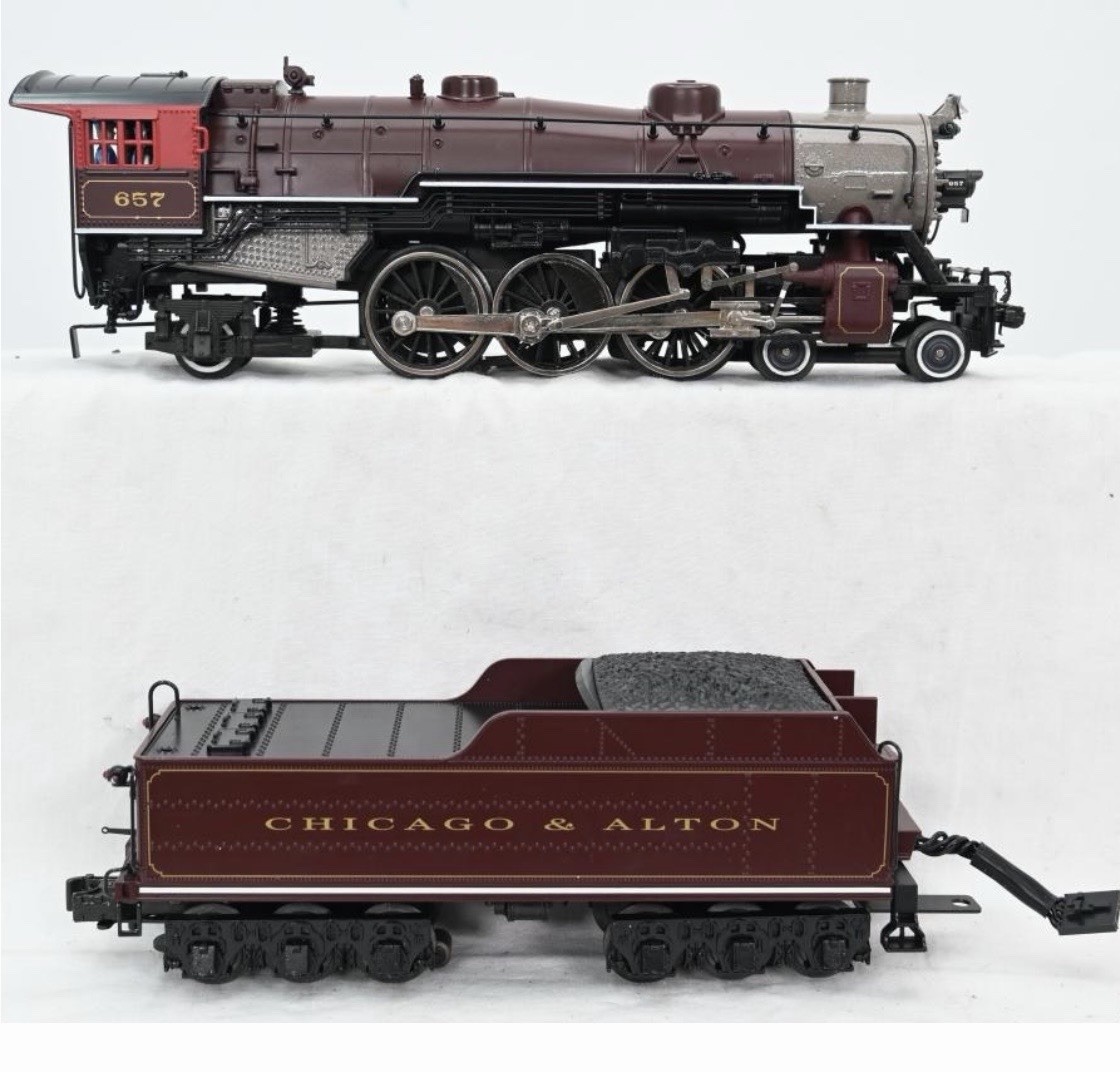 K-Line K3308-0657S Chicago and Alton Semi-Scale Pacific Steam & Die Cast Tender