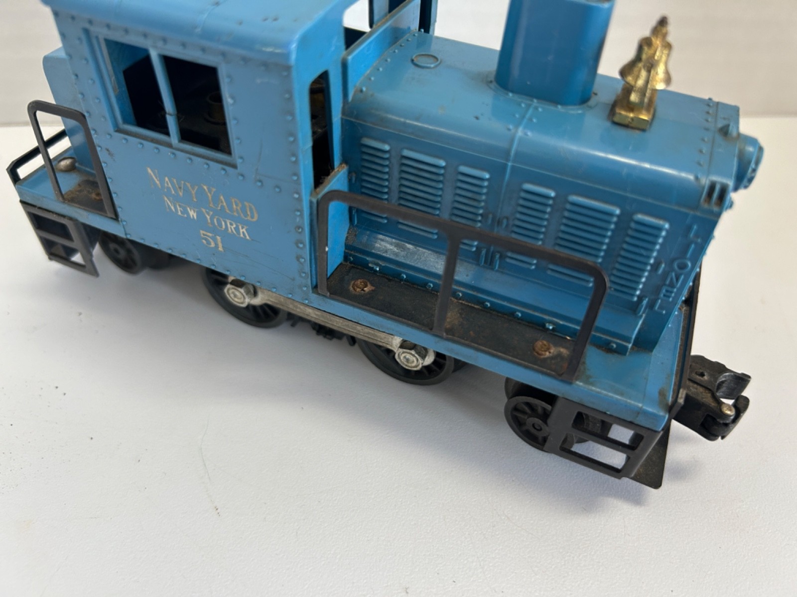 1956 Lionel Navy Yard New York 51 Vulcan Switcher Blue O Gauge Locomotive