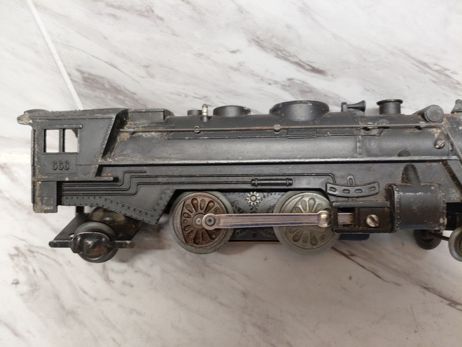 Nice Vintage Marx 666 2-4-2 Die-cast Zinc Steam Locomotive Untested Sold As Seen