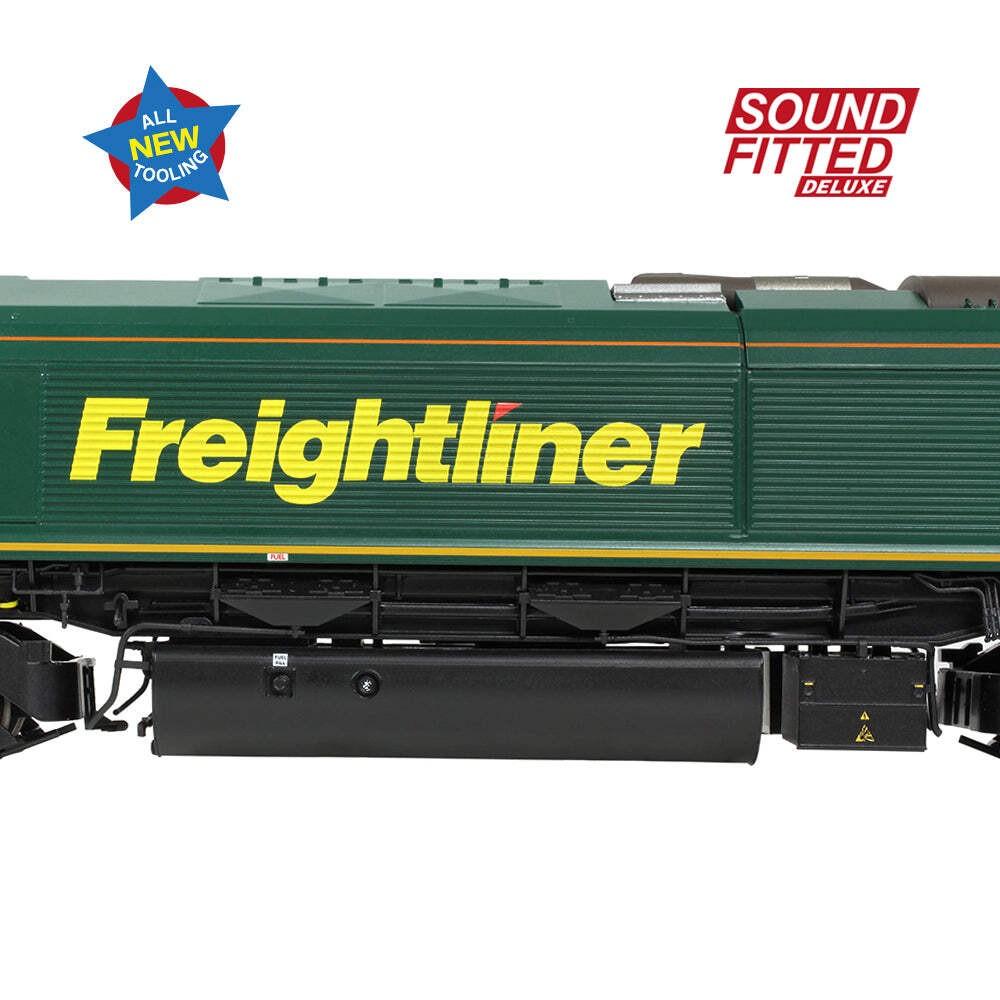 Bachmann 50-002SFX OO Gauge Class 66/6 66606 Freightliner Green (Sound Fitted De