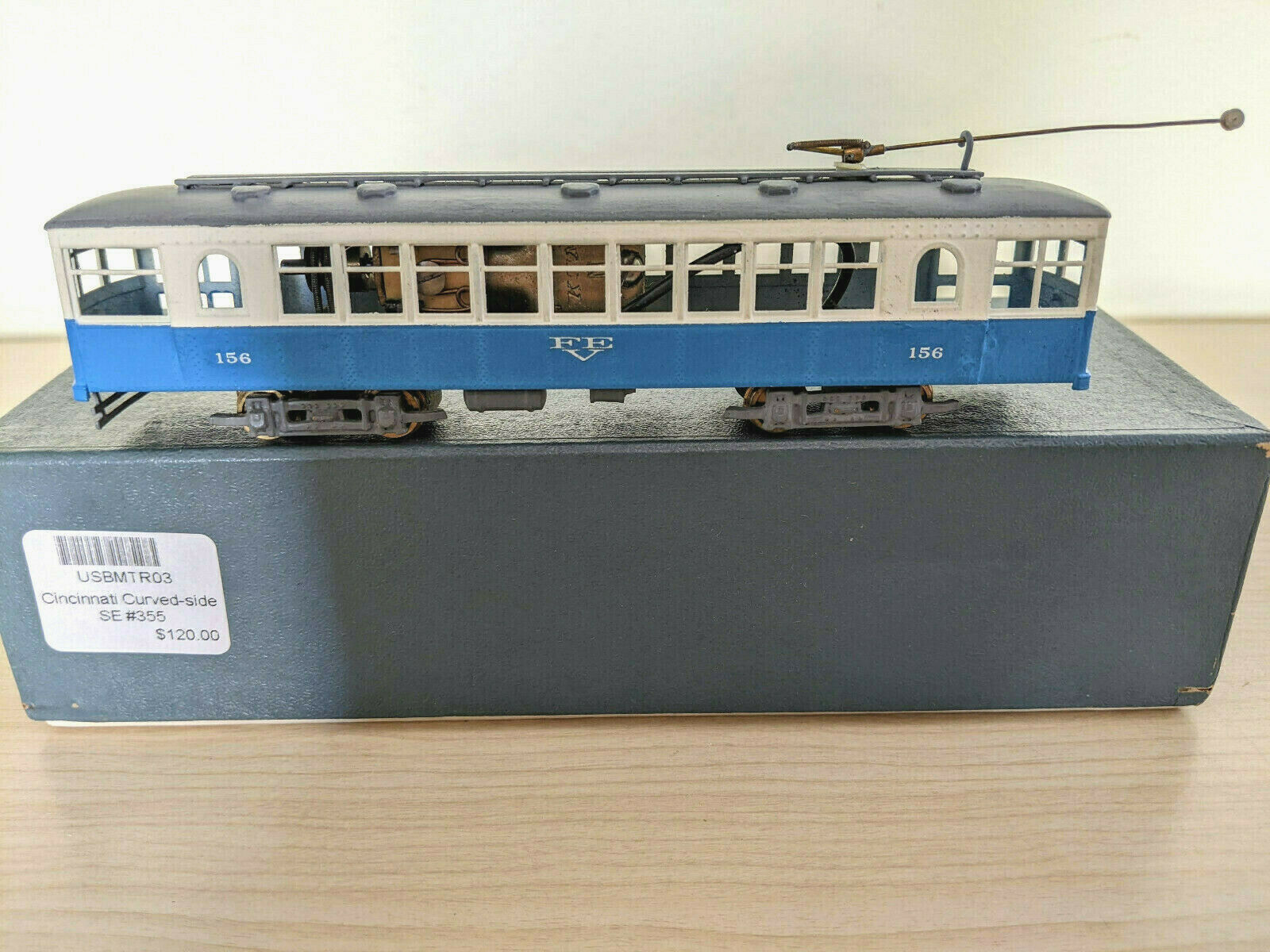SUPER RARE! *MTS BRASS INTERURBAN TROLLEY CURVESIDER HO *CUSTOM-PAINT *RUNS WELL