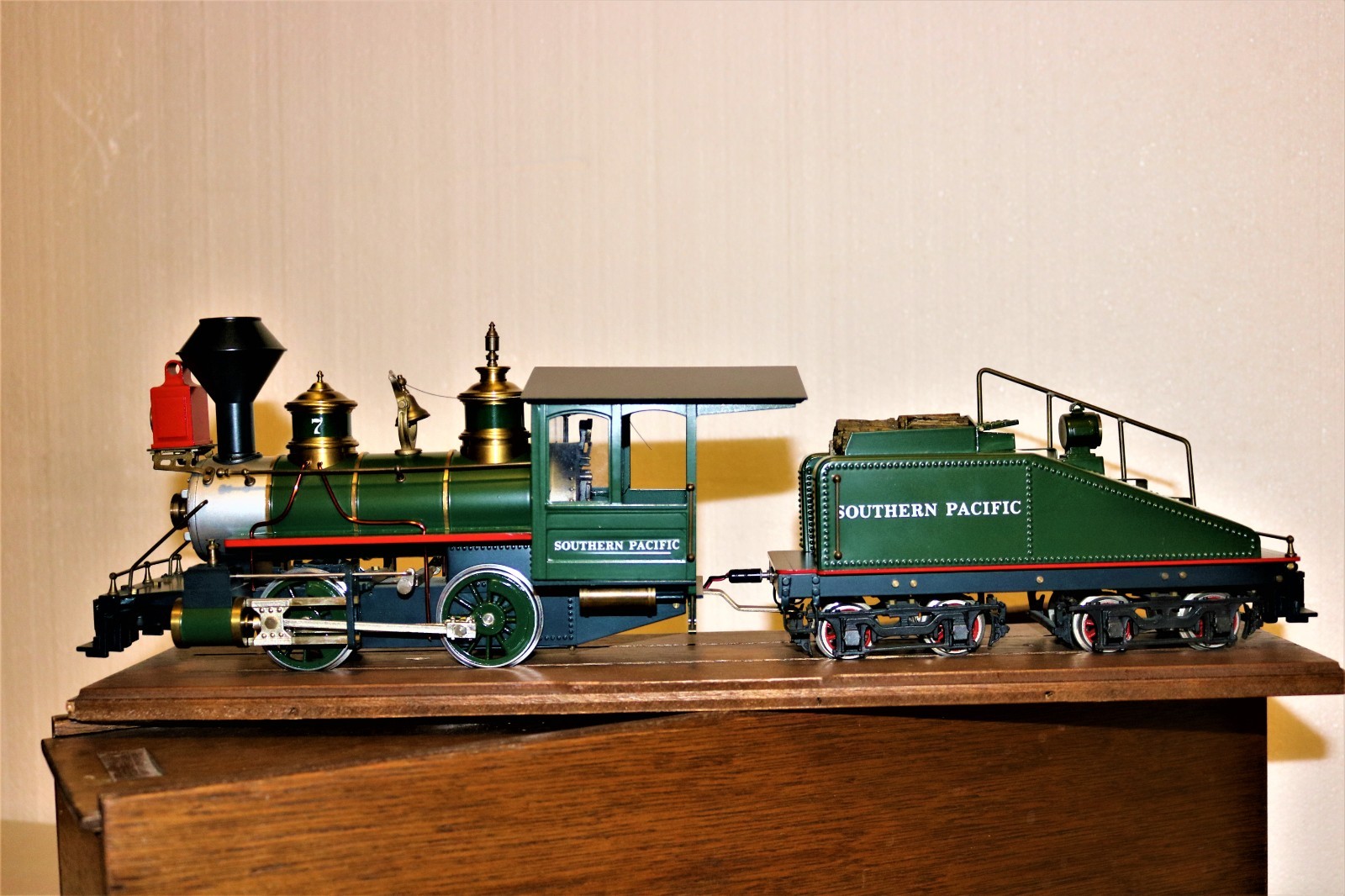 @@@ MINTISH RARE G scale Brass DELTON Southern Pacific GREEN SP 0-4-0 #7 Ser#114