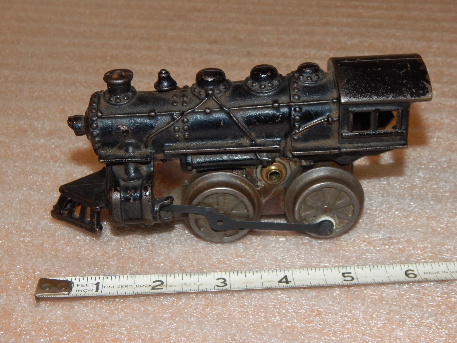 Vintage American Flyer Cast Iron Windup Steam Locomotive 6.5 ” Prewar O gauge