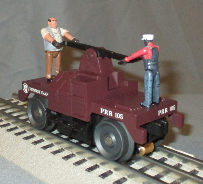 MTH 30-2574 Pennsylvania PRR #105 Bump-N-Go Hand Car O/027 ga. wks w/ Lionel ’05
