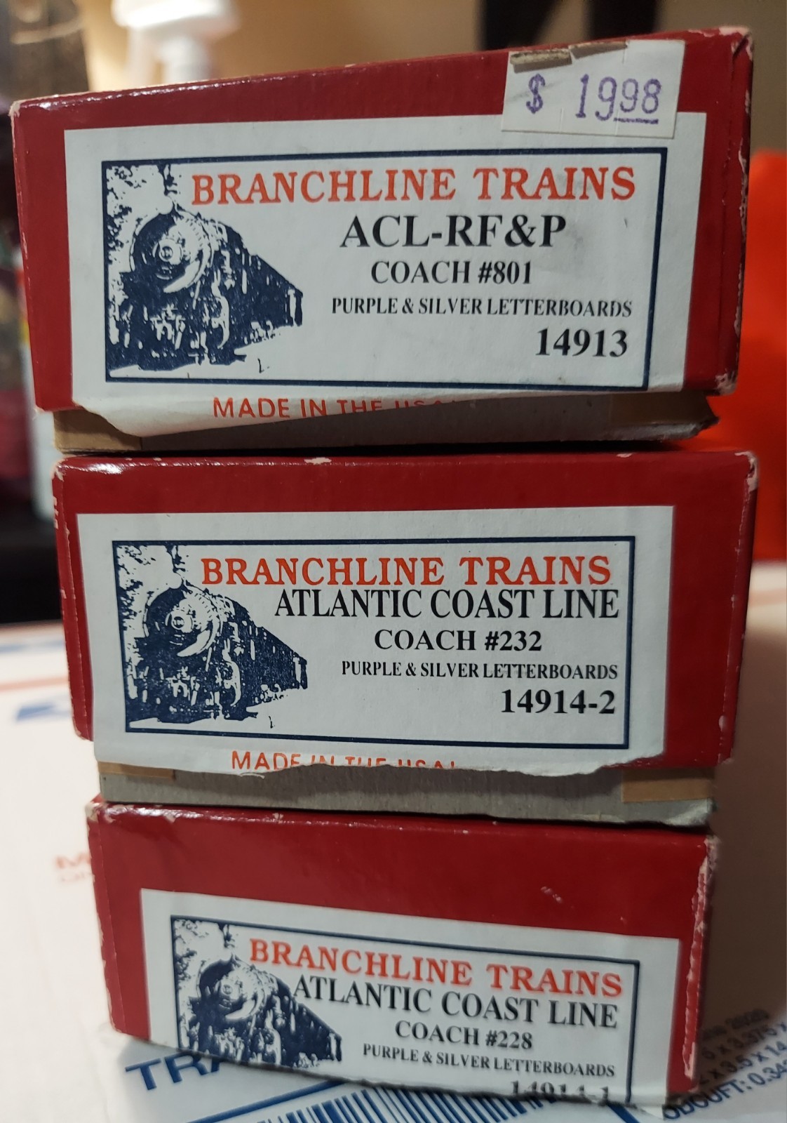 BRANCHLINE TRAINS – HO SCALE ACL 72′ PASSENGER CARS LOT (3): Nice Clean @@