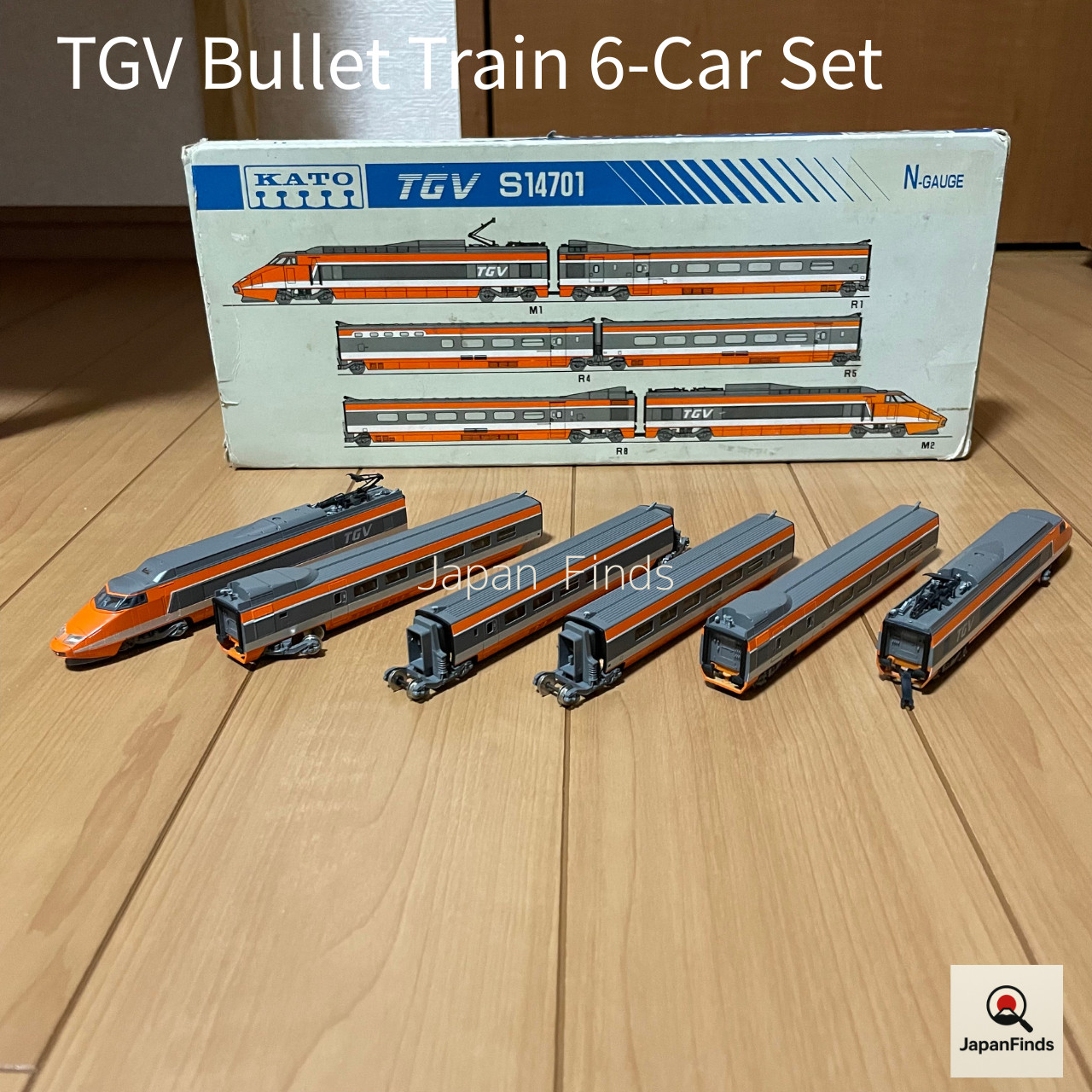 KATO N Scale TGV S14701 SNCF French Bullet Train 6-Car Set Lights Work