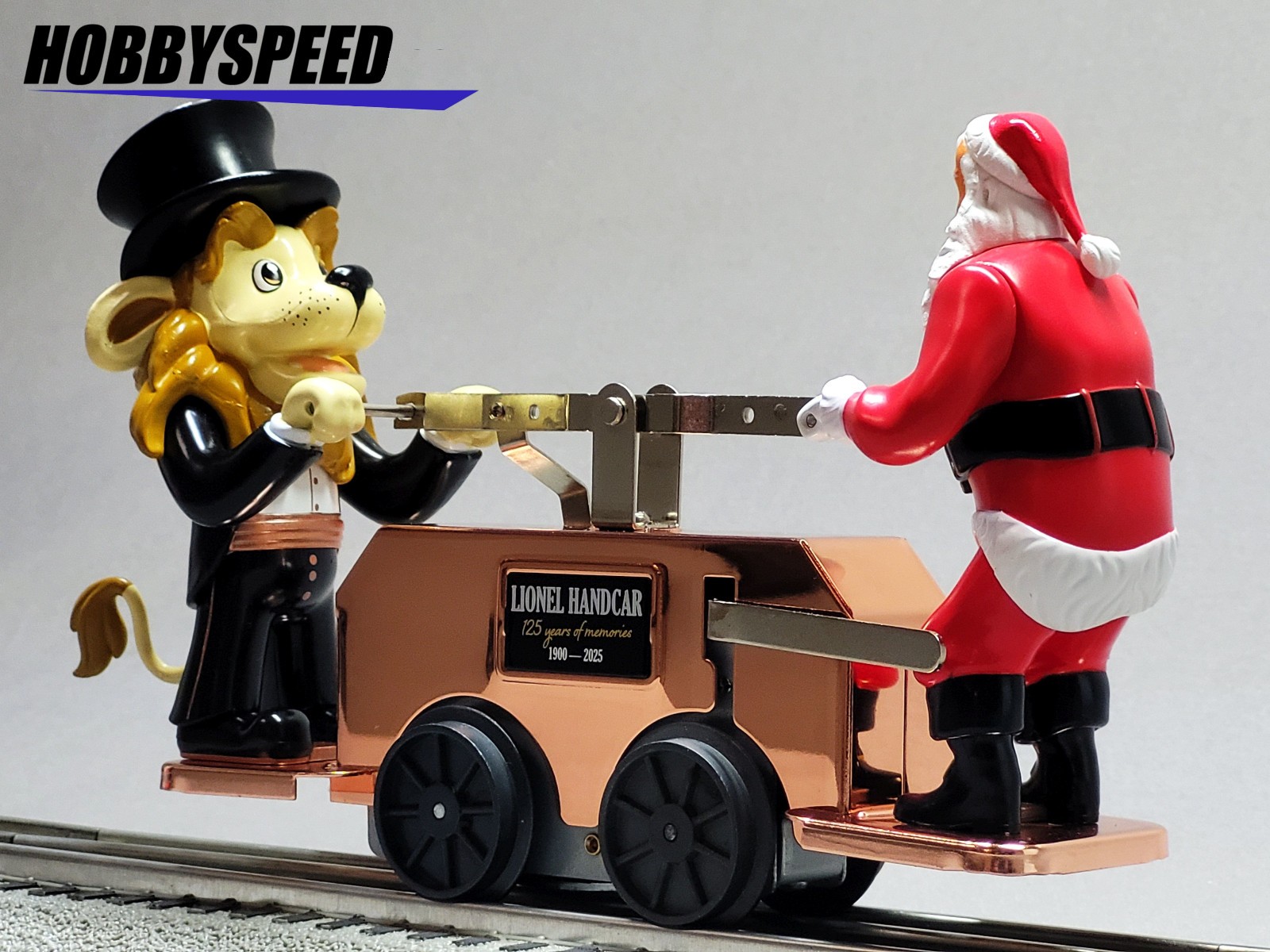 LIONEL 125TH ANNIVERSARY LENNY/SANTA HANDCAR -BRONZE O GAUGE train 2535160 NEW