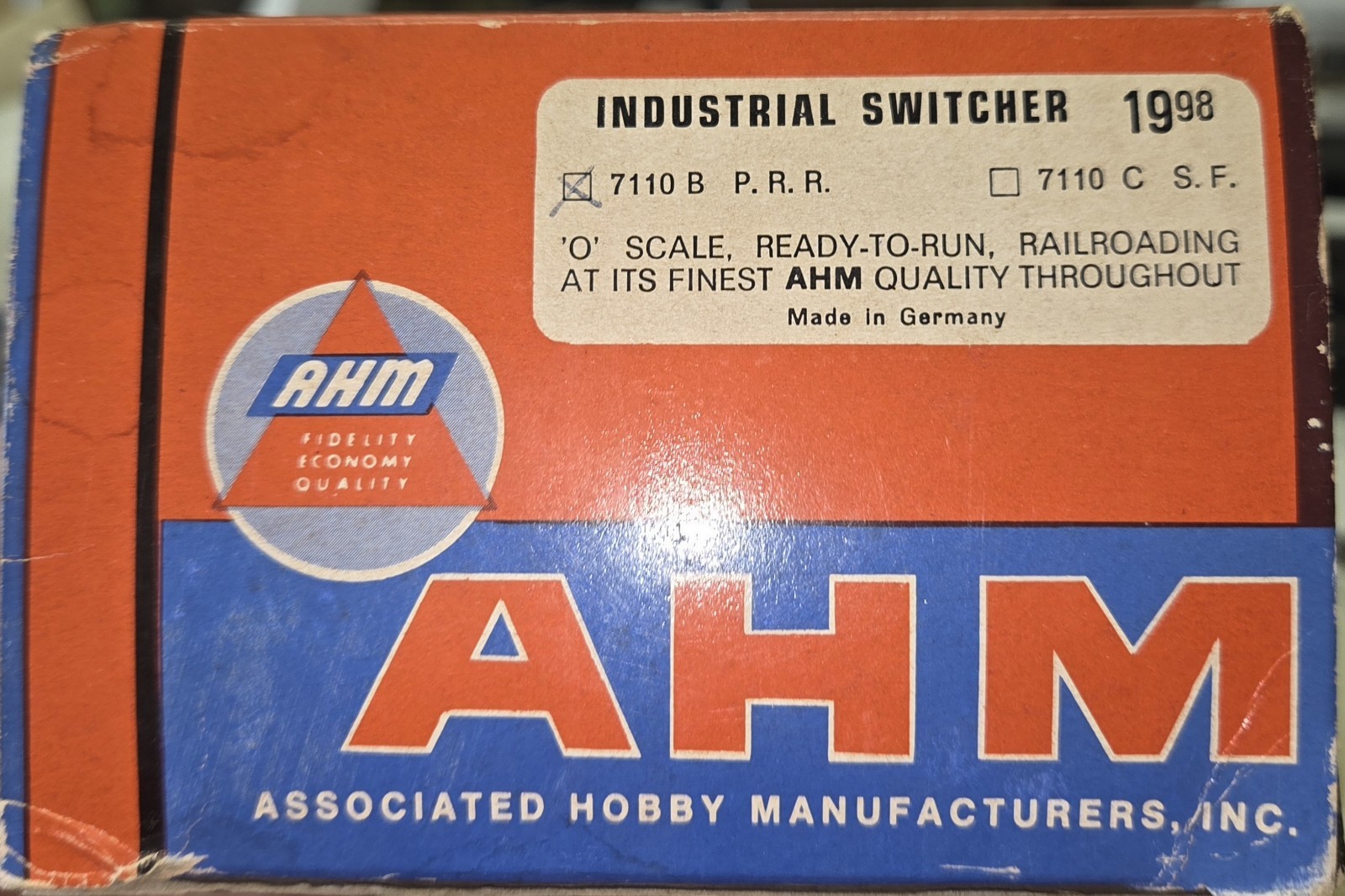 AHM/POLA 2 RAIL “O” SCALE PENNSYLVANIA RR INDUSTRIAL SWITCHER #7110B NEW IN OB