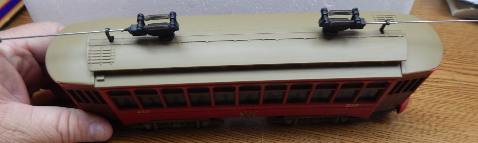 MTH RAIL KING 30-2512-0 BRILL SEMI CONVERTIBLE TROLLEY USED IN BOX O GAUGE LQQK