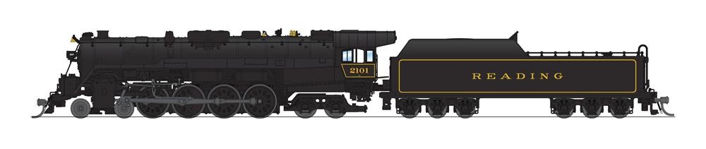 Broadway Limited Imports N 7400 T1 4-8-4, Reading (In-Service) #2101
