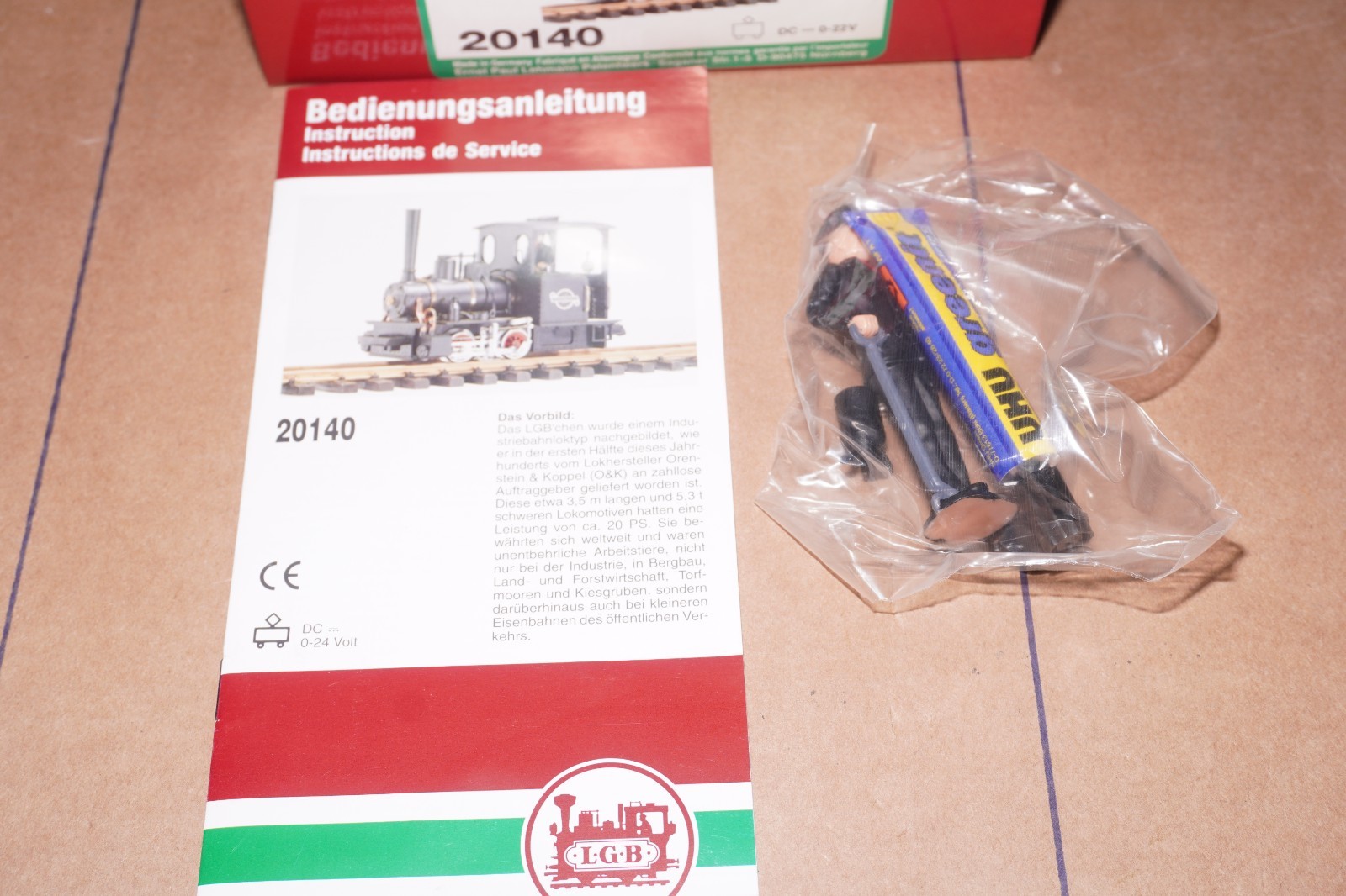 LGB G Gauge Steam Locomotive 20140 Orenstein & Koppel Black, Analog DC + Box