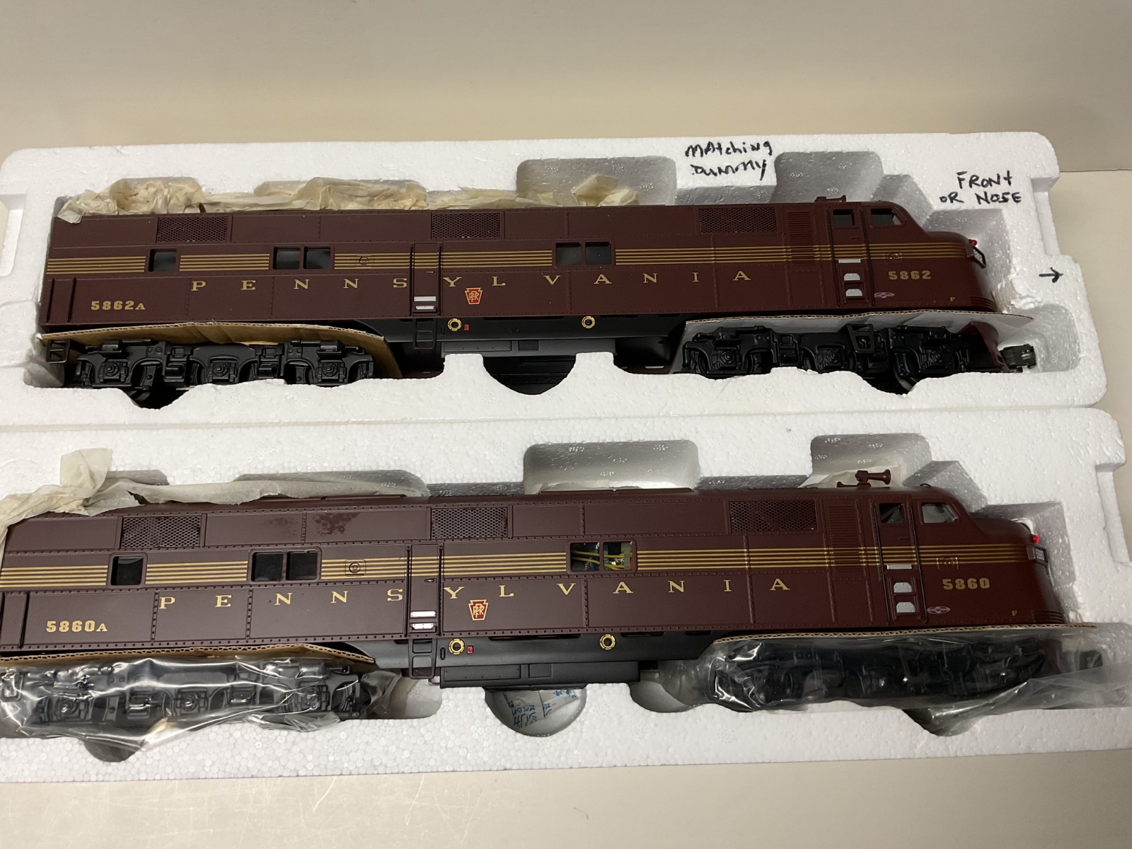 WILLIAMS 3 Rail O-Scale/Gauge #E71008 Diesel & Dummy E7 Pennsylvania PRR w/BOX