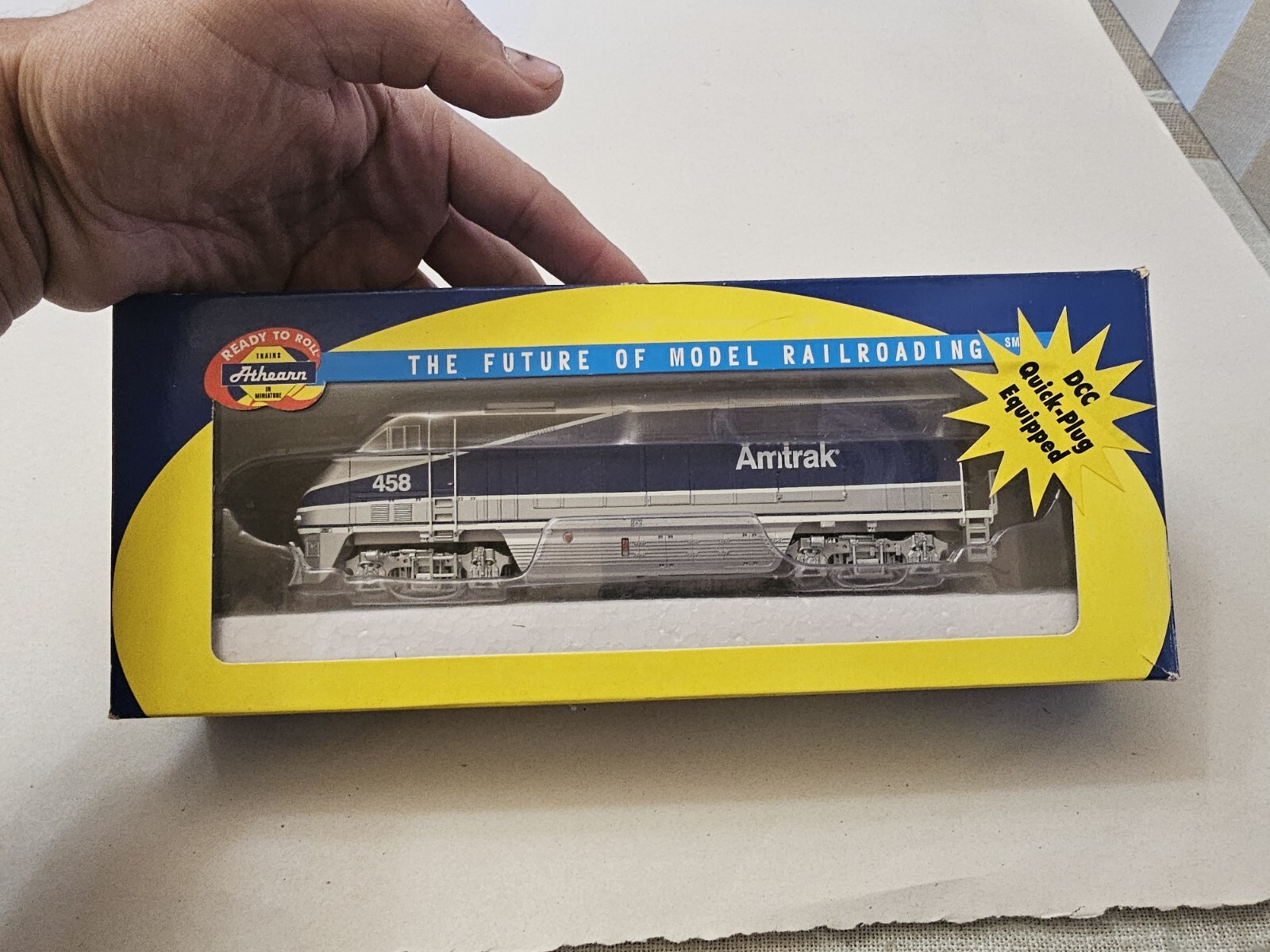ATHEARN HO SCALE F59 #2627 AMTRAK #458 IN ORIGINAL BOX GREAT CONDITION CC1