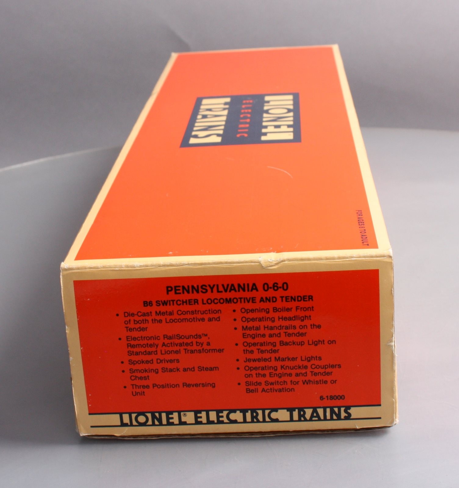 Lionel 6-18000 O Gauge Pennsylvania 0-6-0 B6 Switcher Locomotive & Tender #8977