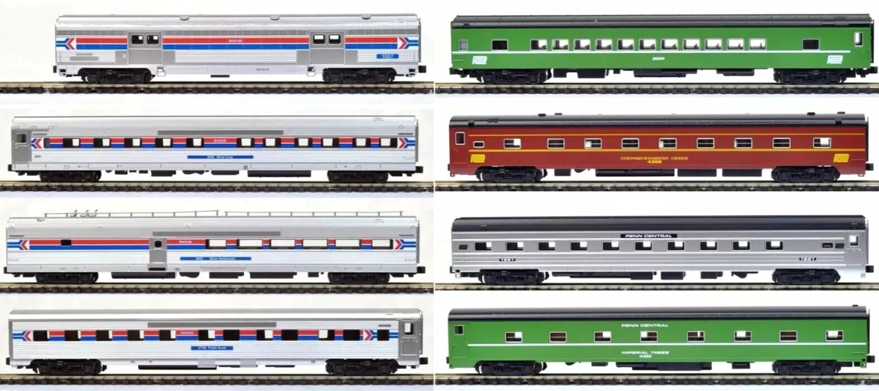 Kato 106-1971 N Scale Amtrak “Rainbow Era” 8-Car Bookcase Set