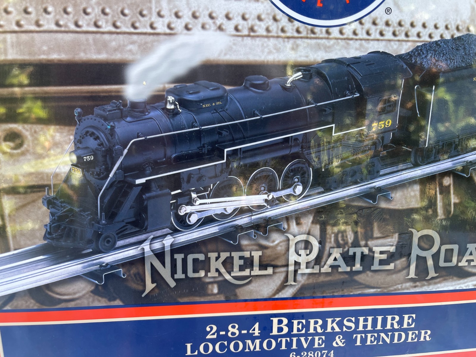 Lionel 6-28074 2-8-4 Berkshire Locomotive Train Nickel Plate Road Sealed O Gauge