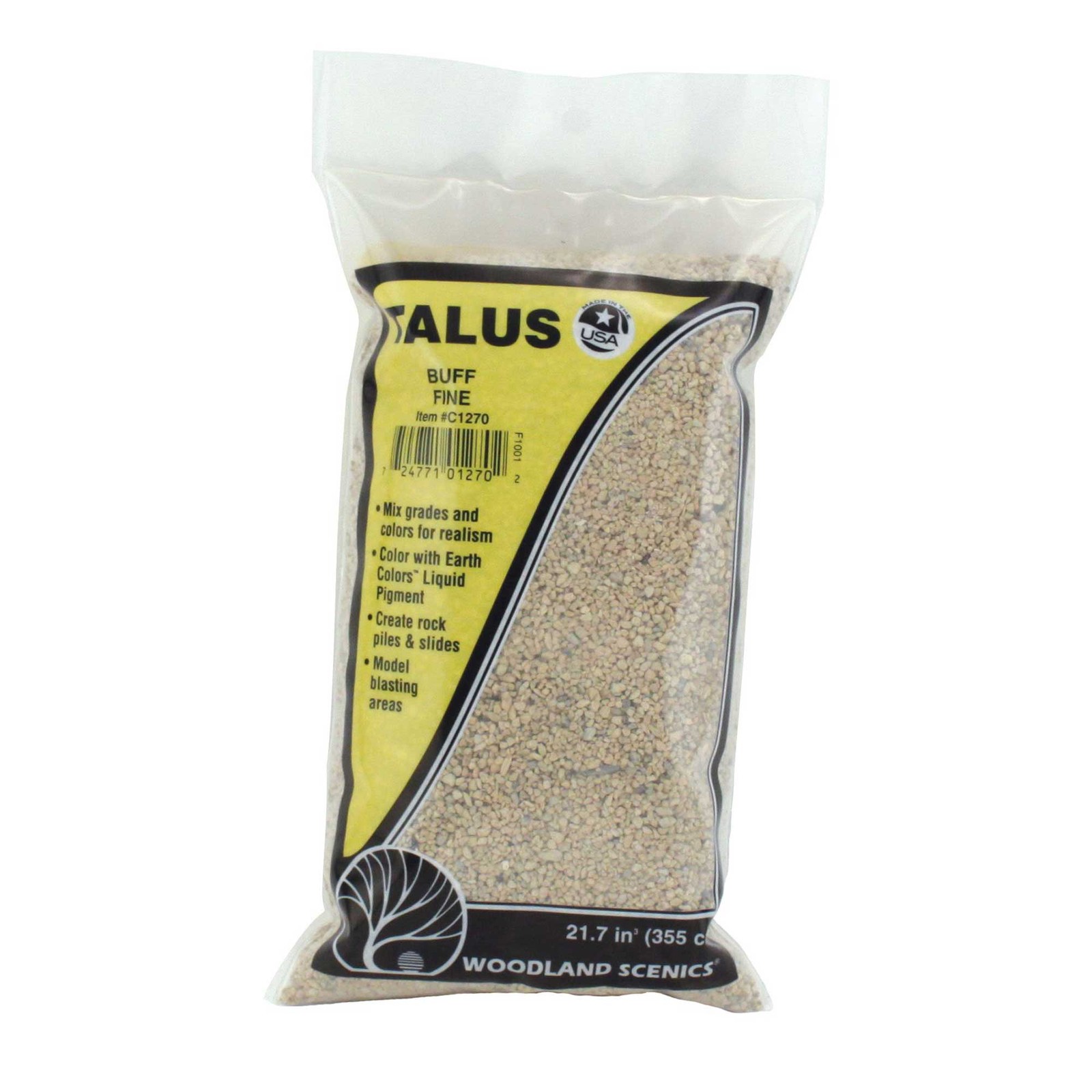 Woodland Scenics Fine Talus Bag Buff/21.7 cu in WOOC1270 Train Scenery Non Scale