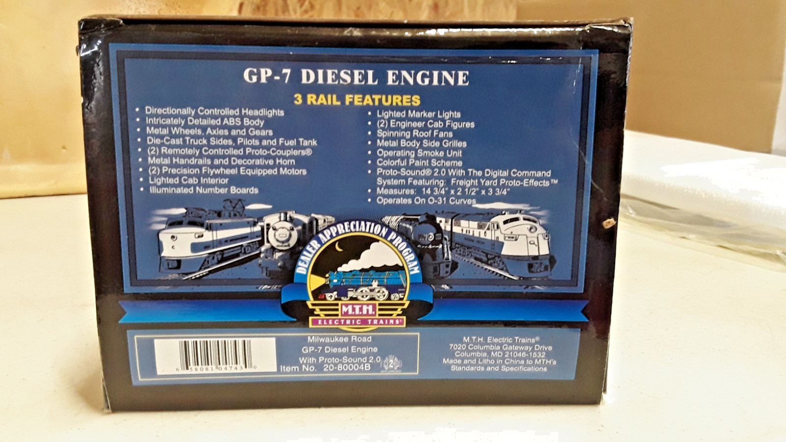 MTH Dealer Appreciation Program GP-7 Diesel Engine Powered w/Smoke & Sound (996