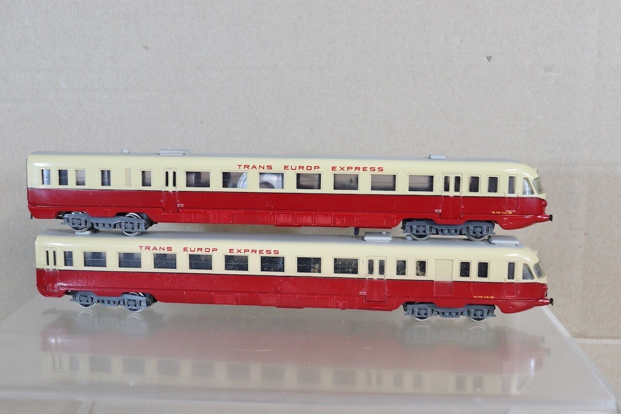 RIVAROSSI 703 FS TRANS EUROPE EXPRESS TEE 442 201 DMU DIESEL LOCOMOTIVE SET on