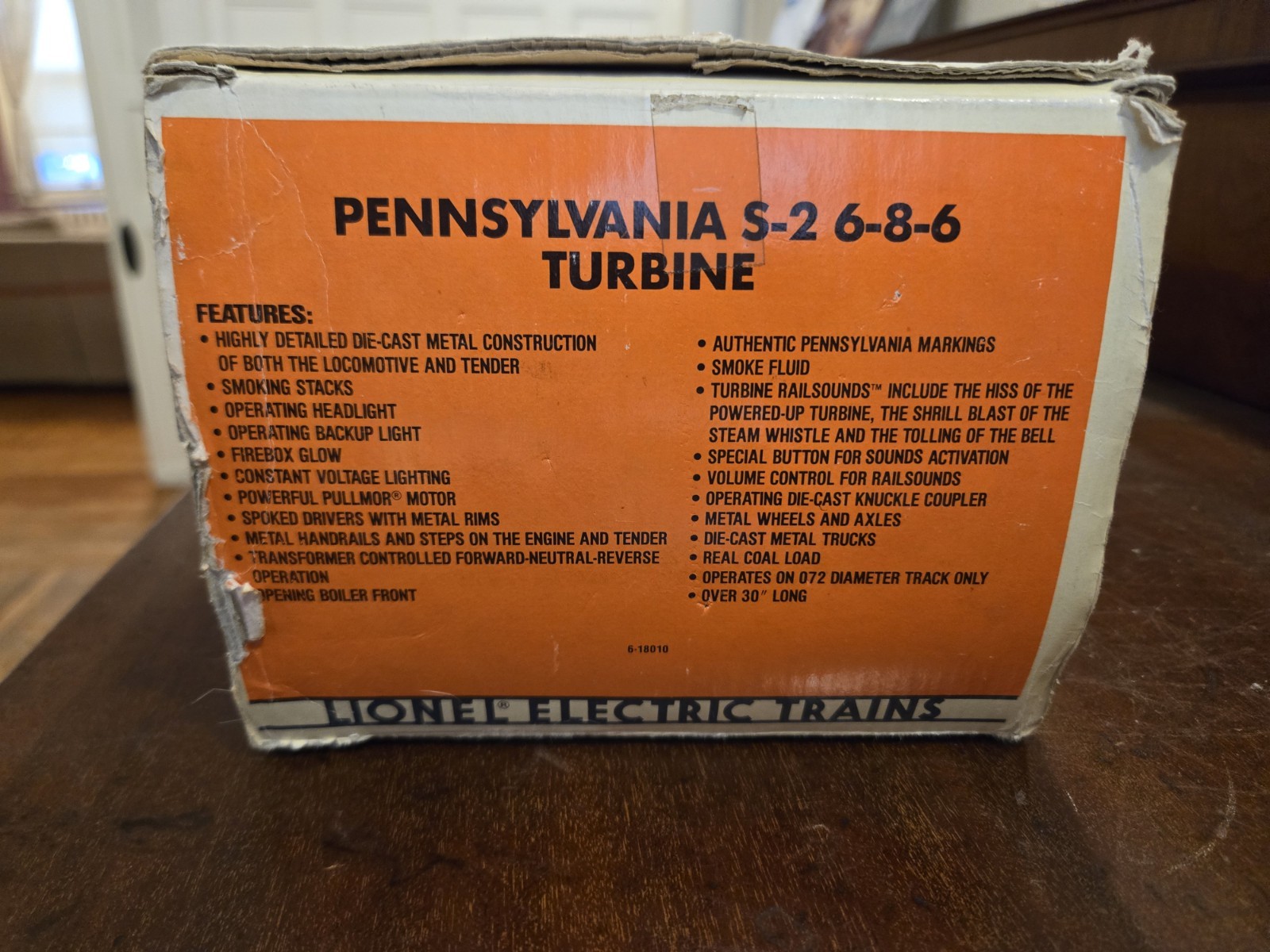 Lionel 6-18010 Pennsylvania S-2 Steam Turbine Engine 6-8-6 diecast 30″ Railsound