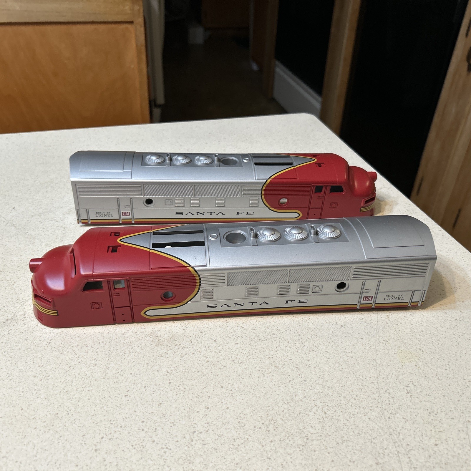 2 Lionel Santa Fe F-3 Diesel O Gauge Shell Only Red And Silver LLC New Nice