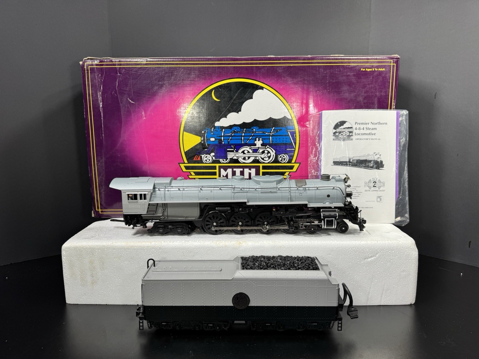 MTH 20-3083-1 Atlantic Coast Line 4-8-4 Northern steam engine #1801 PS2 BCR EX