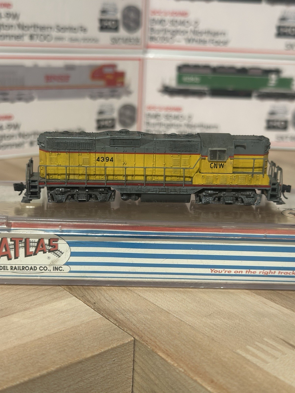Atlas N GP7 Union Pacific CNW #4394 DC Analog Weathered Custom