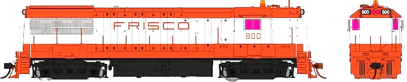 Rapido 35525 HO GE U25B High Hood DCC & ESU LokSound 5 Frisco #800 NEW