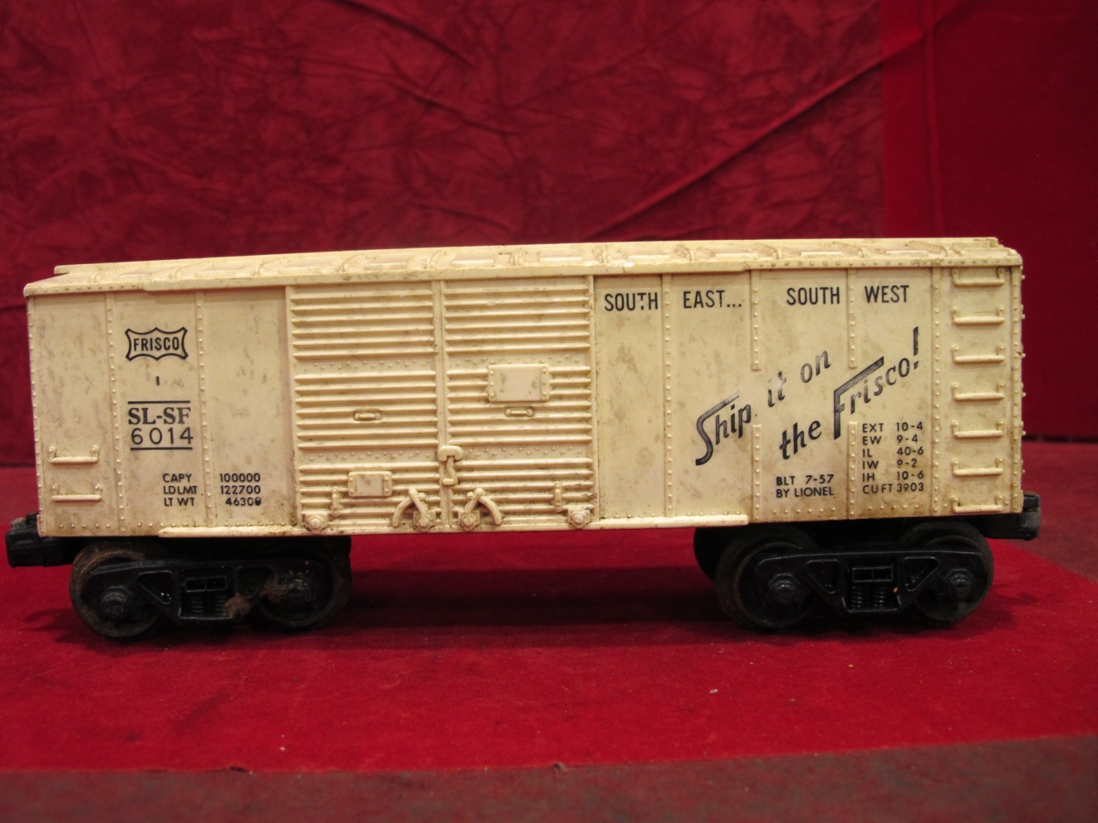 Lionel Ship It On The Frisco #6014 Boxcar.
