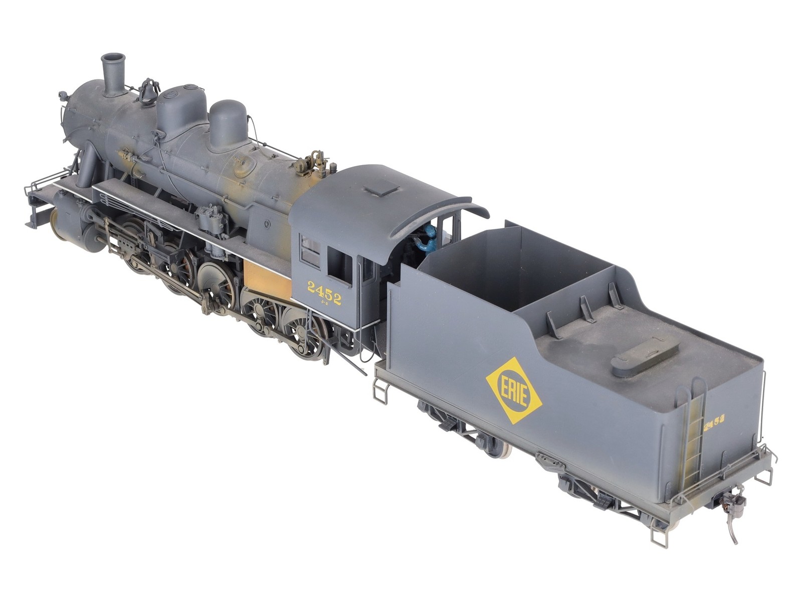 Sunset Models O Brass Erie 2-10-0 Steam Loco & Tender #2452 (2-Rail) – Painted