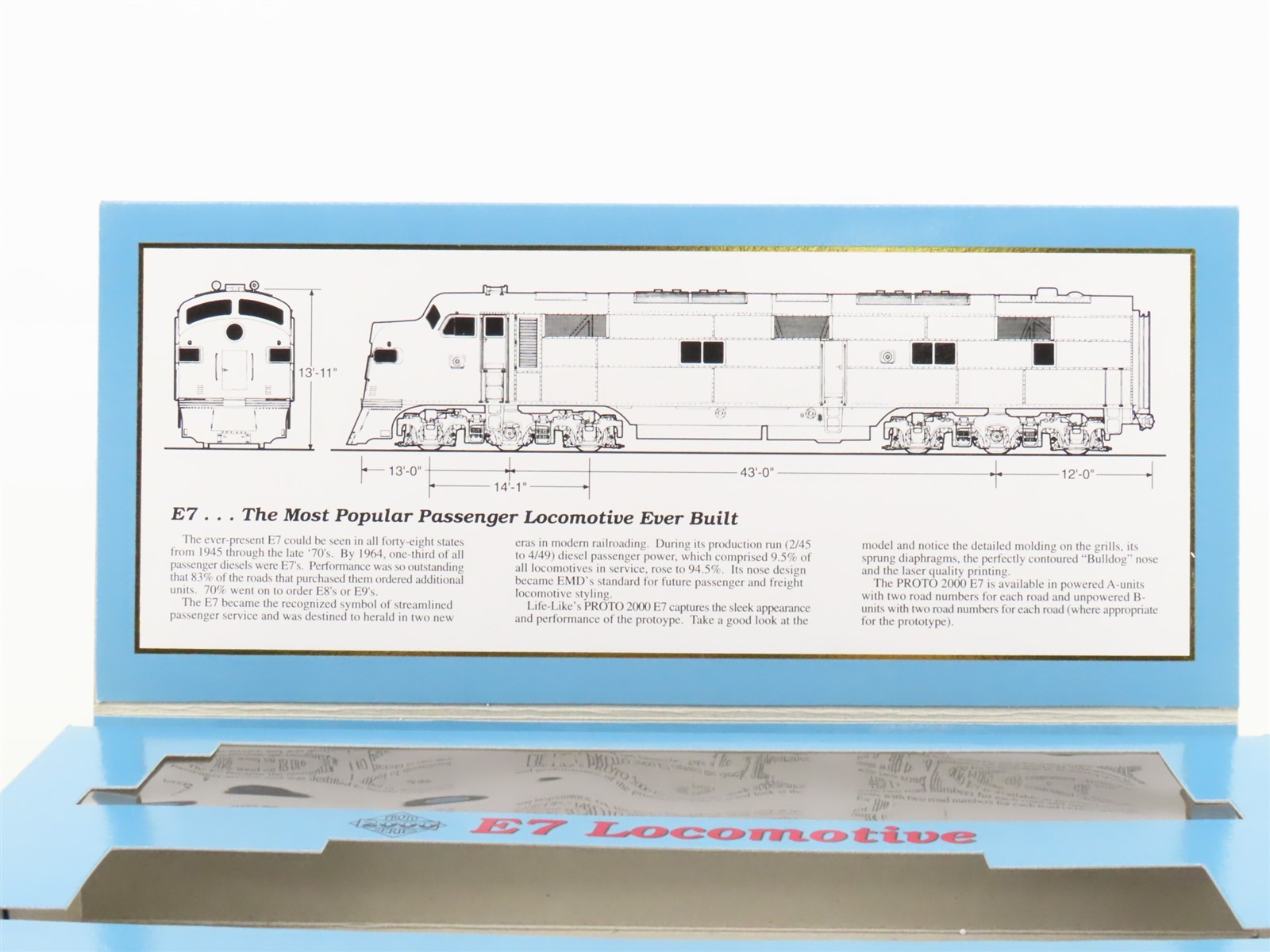 HO Scale Proto 2000 21072 Undecorated E7A Diesel Locomotive