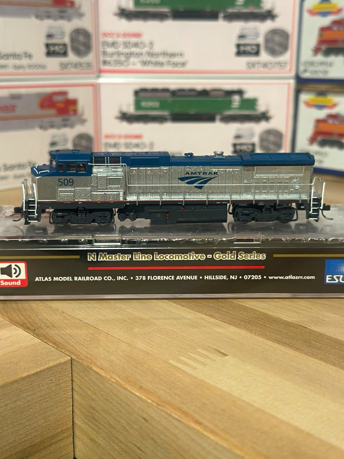 Atlas Gold N Dash 8-32BHW Amtrak Phase V #509 Diesel DCC&Sound NEW