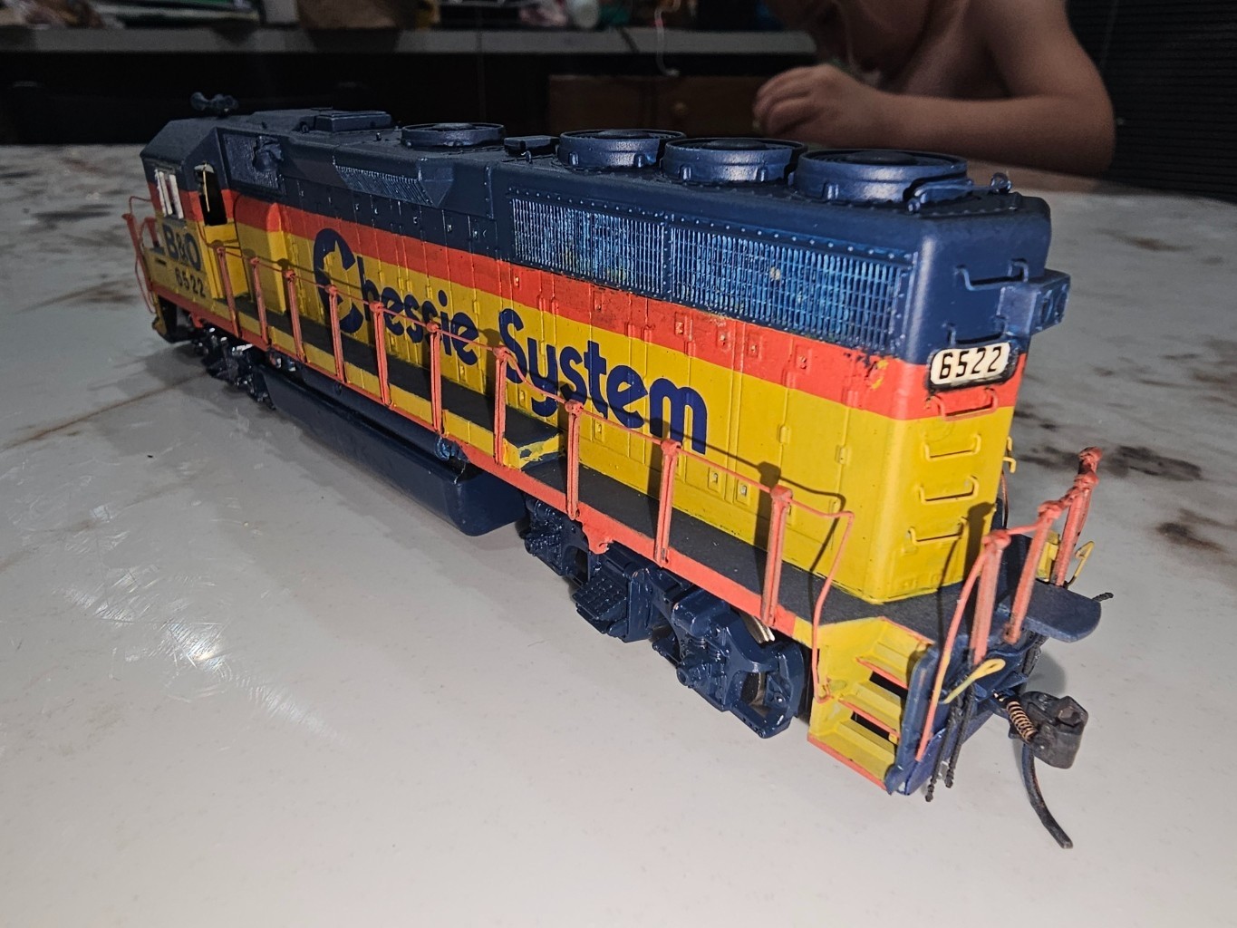Atlas Roco HO CSX Chessie GP40 Loco 6522 Custom Super Detailed MU Plow Serviced