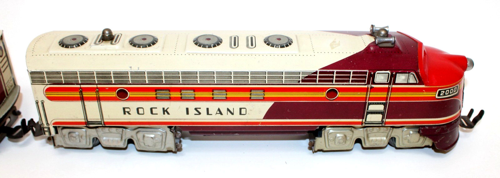Unique Art O Rock Island 2000 F7 Diesel Locomotives Powered and Dummy 1950 Xlnt