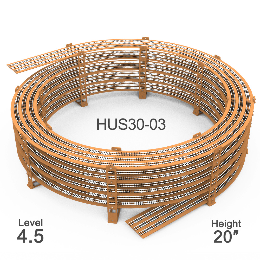 HUS30-03 Radius 30″, Height 20″ Helix For R:28″ to R:32″ Tracks (4.5 Levels)