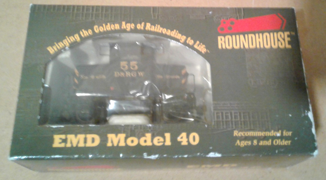 HO SCALE ATHEARN ROUNDHOUSE EMD MODEL 40 RIO GRANDE D&RGW #55 84103 NEEDS WORK