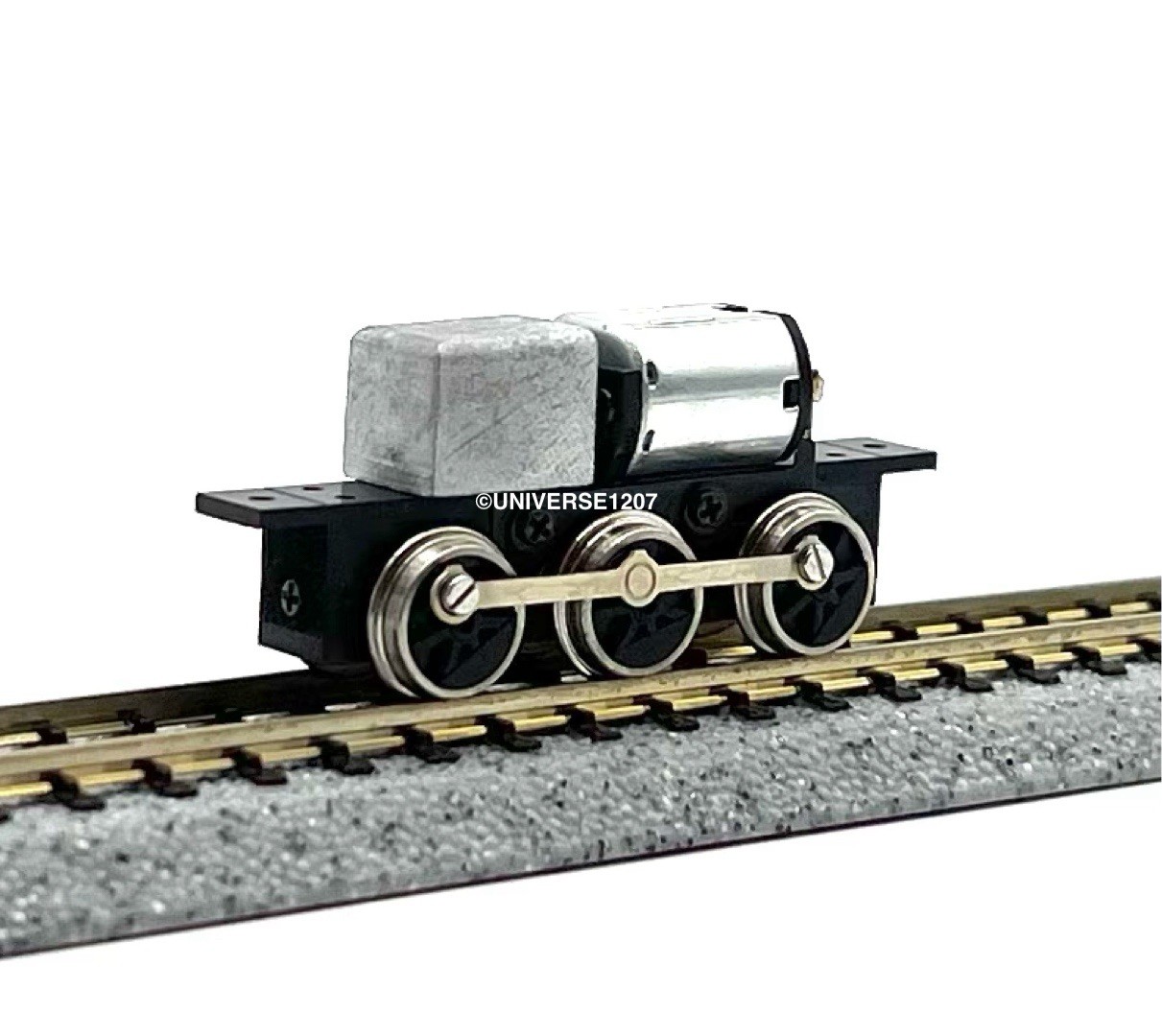 N/HOn30/HOe/009 Gauge 0-6-0 Rod-Driven Locomotive Power Drive Chassis 23mm/8mm