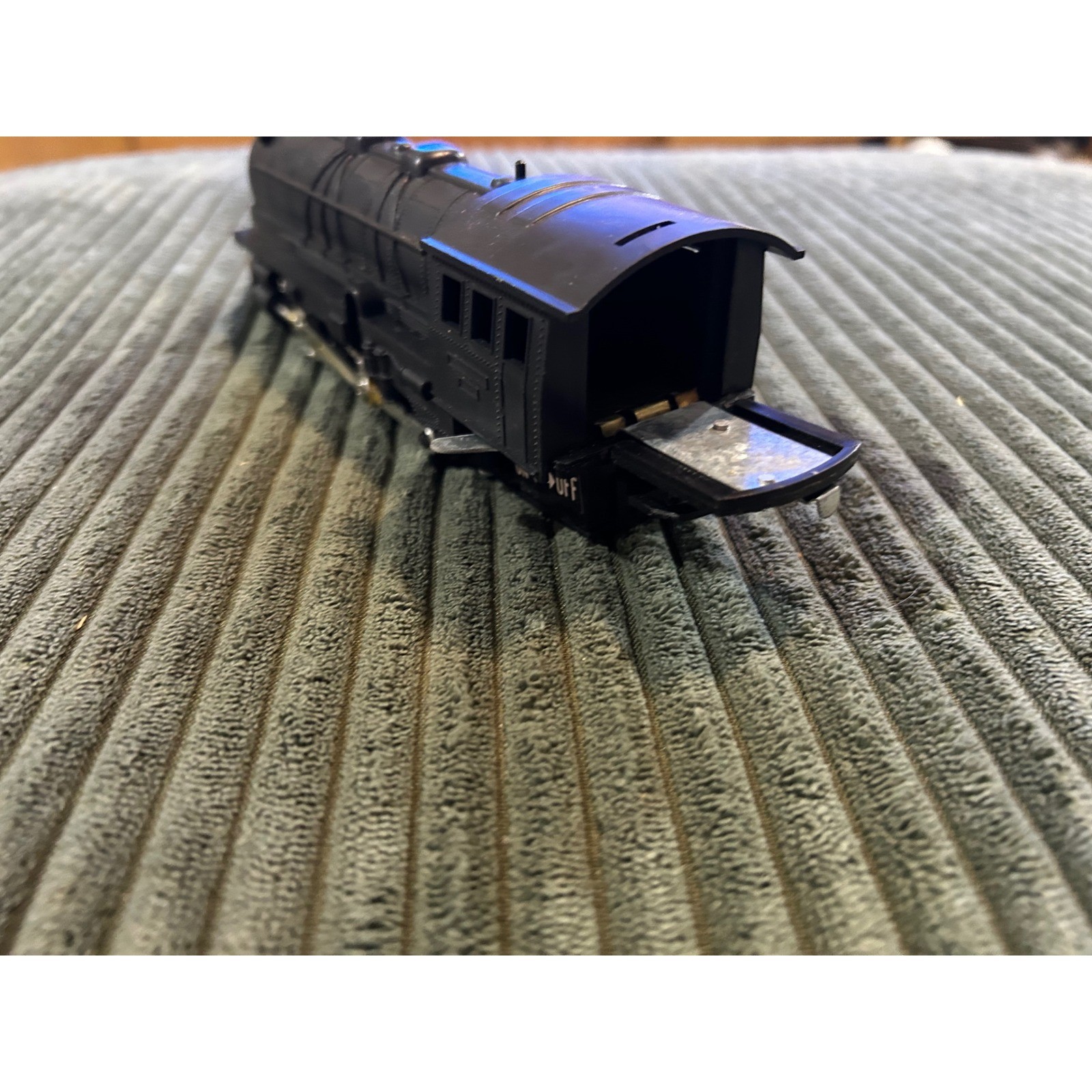 Vintage Burnett Industries Inc. Black Steam Locomotive Toy Train Made in Japan