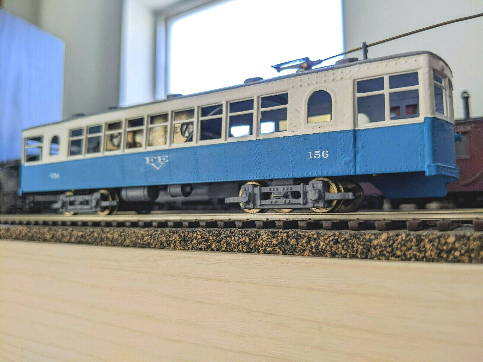 SUPER RARE! *MTS BRASS INTERURBAN TROLLEY CURVESIDER HO *CUSTOM-PAINT *RUNS WELL