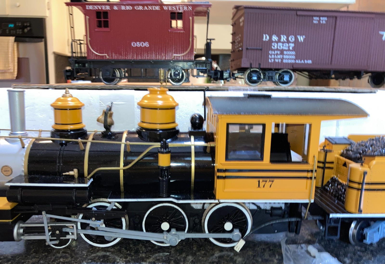 Bachmann “G” Gauge Silverton Flyer Steam Locomotive Freight Set #20141 Runs OB