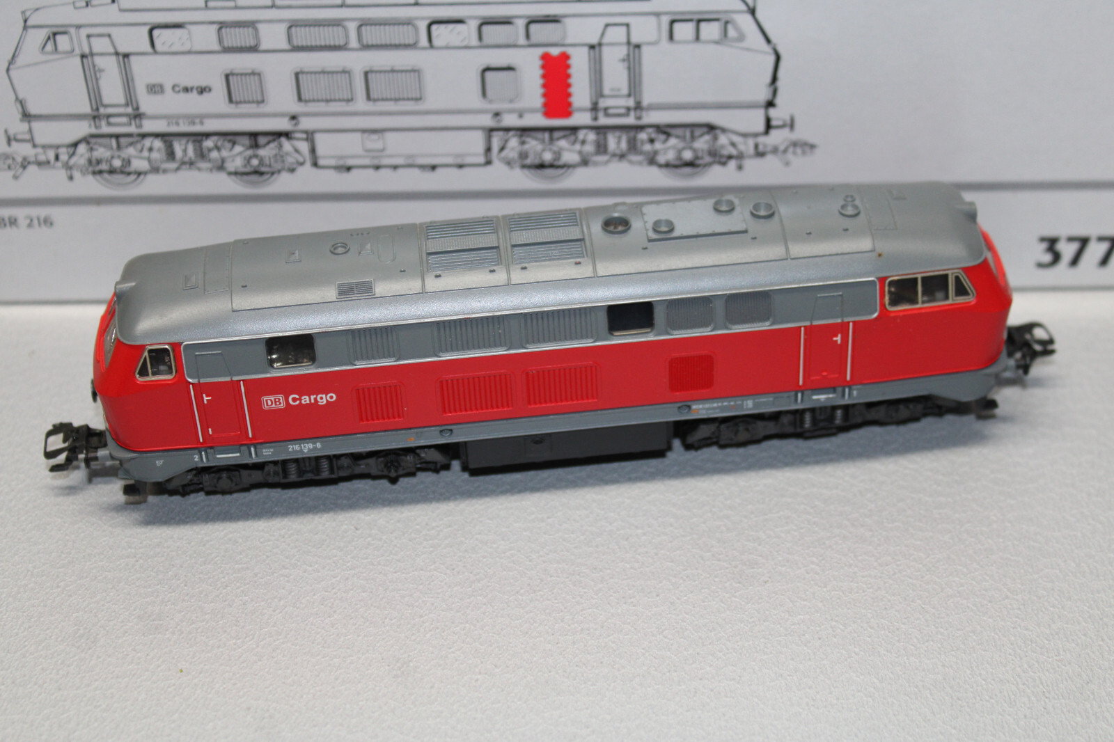 Märklin 37744 Digital Diesel Locomotive Series 216 139-6 DB Cargo Gauge H0 OVP